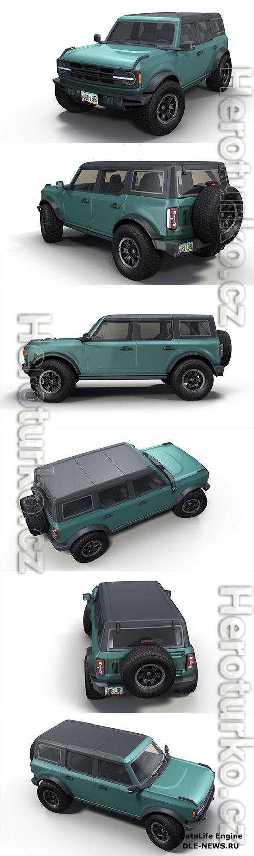 Ford Bronco 2021 Low-poly 3D Model