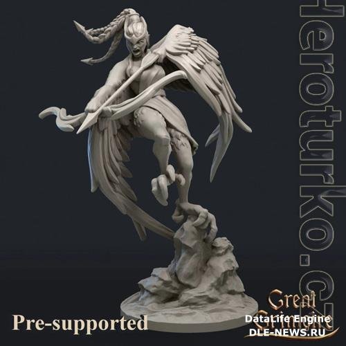 Harpy In Attack 3D Print