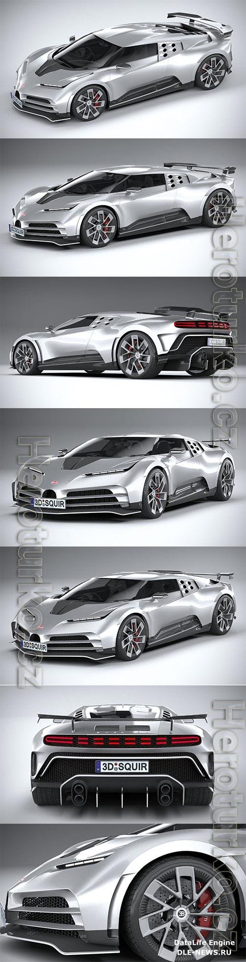 Bugatti Centodieci 2020 Low-poly 3D Model