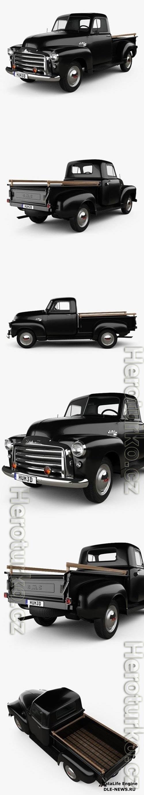 GMC 9300 Pickup Truck 1952 3D Model