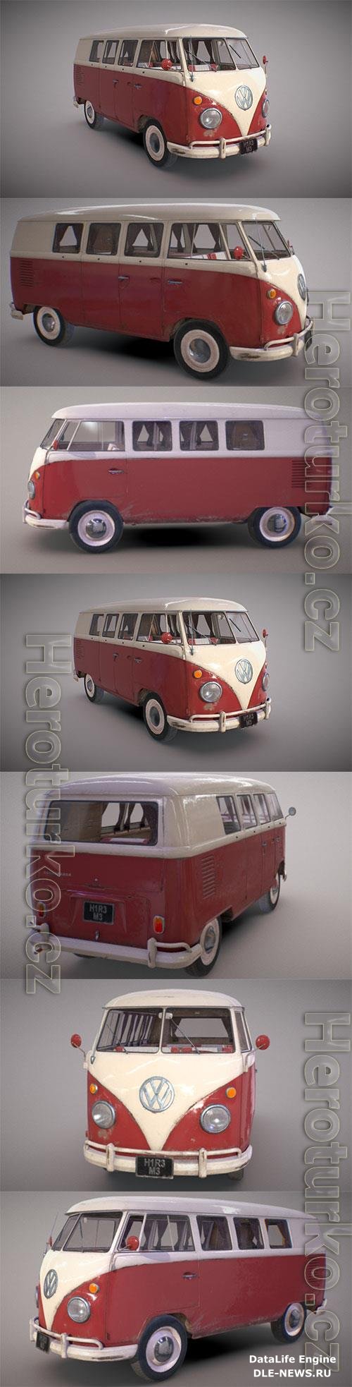 Combi Volkswagen Transporter T1 3D Model