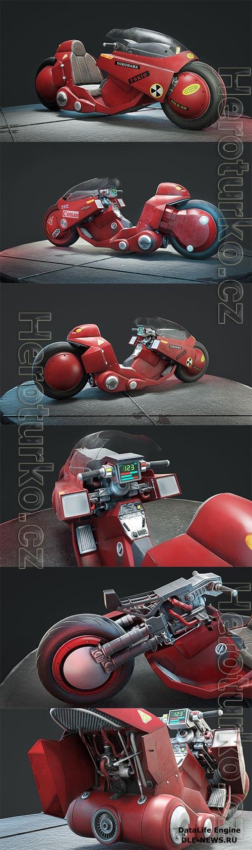 Akira Motorcycle 3D Model