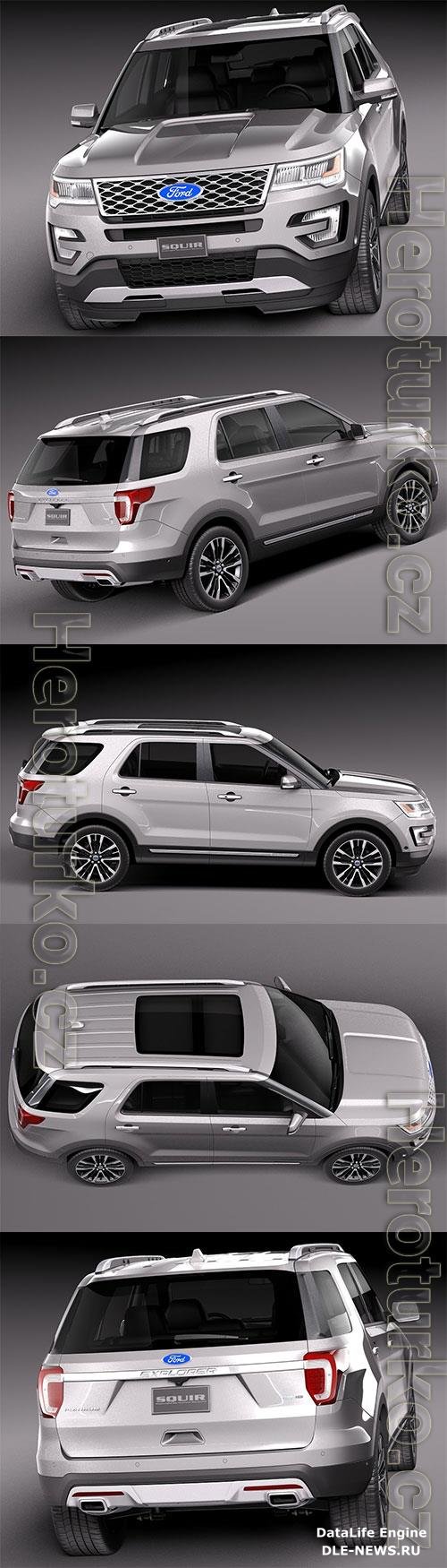 Ford Explorer 2016 3D Model