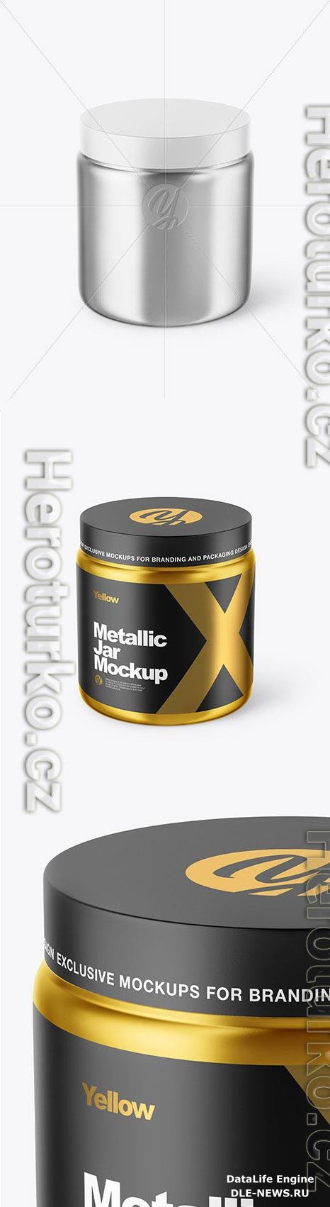 Metallized Plastic Jar Mockup 46262