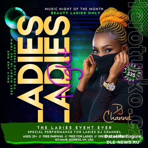 Only Ladies Event Night Flyer PSD Template