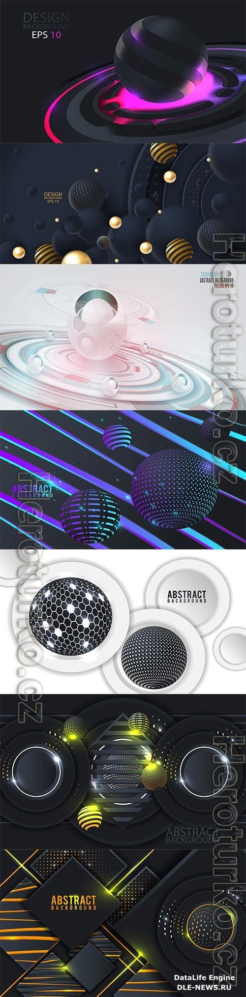 Abstract background with 3d spheres