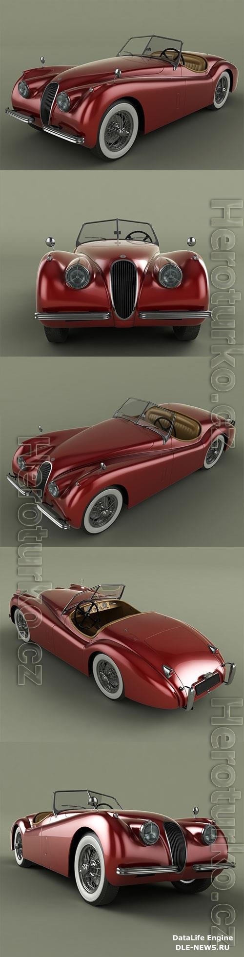 Jaguar XK120 Roadster 1954 3D Model