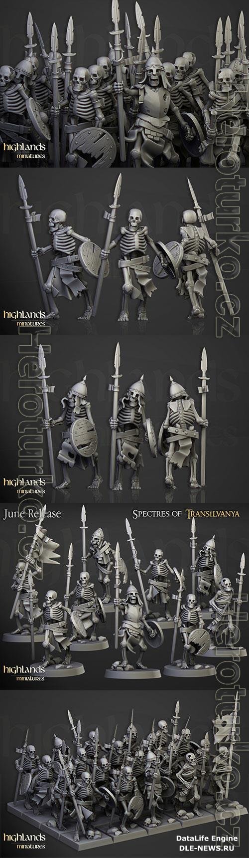 Skeleton Warriors Unit - Highlands Miniatures 3D Print