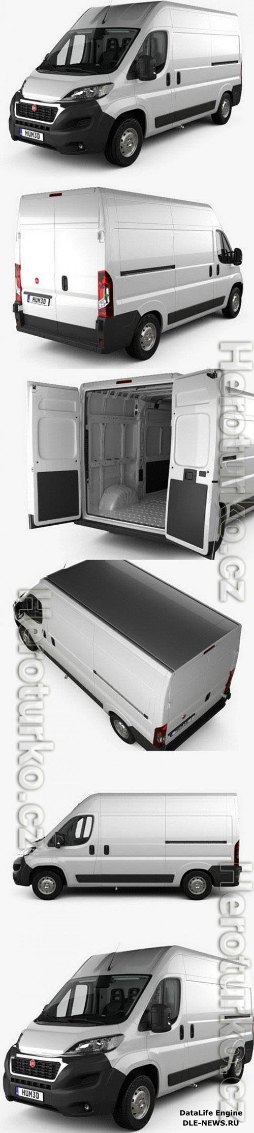 Fiat Ducato Panel Van L2H2 with HQ interior 2014 3D Model