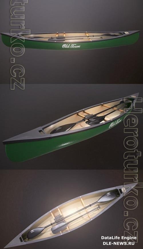 Classic Canoe 3D Model