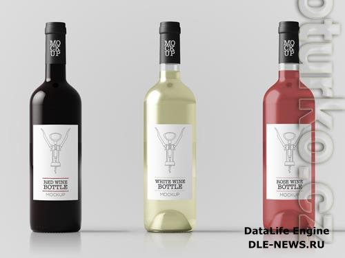 Wine Bottles Mockup Set 326122282