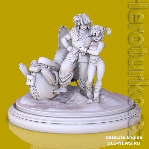 Yamcha and Bulma 3D Print