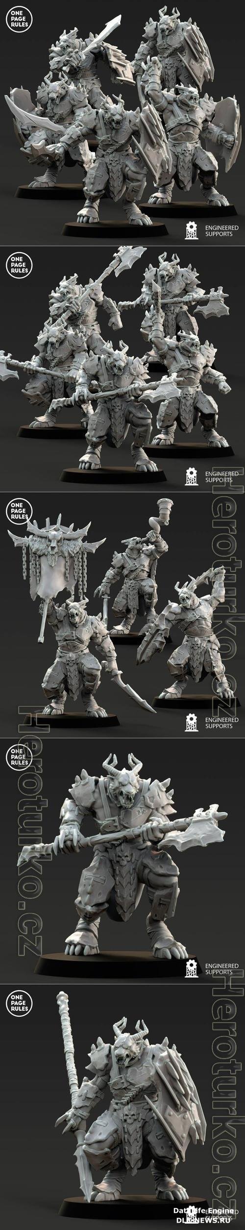 One Page Rules - Beastmen Elites 3D Print