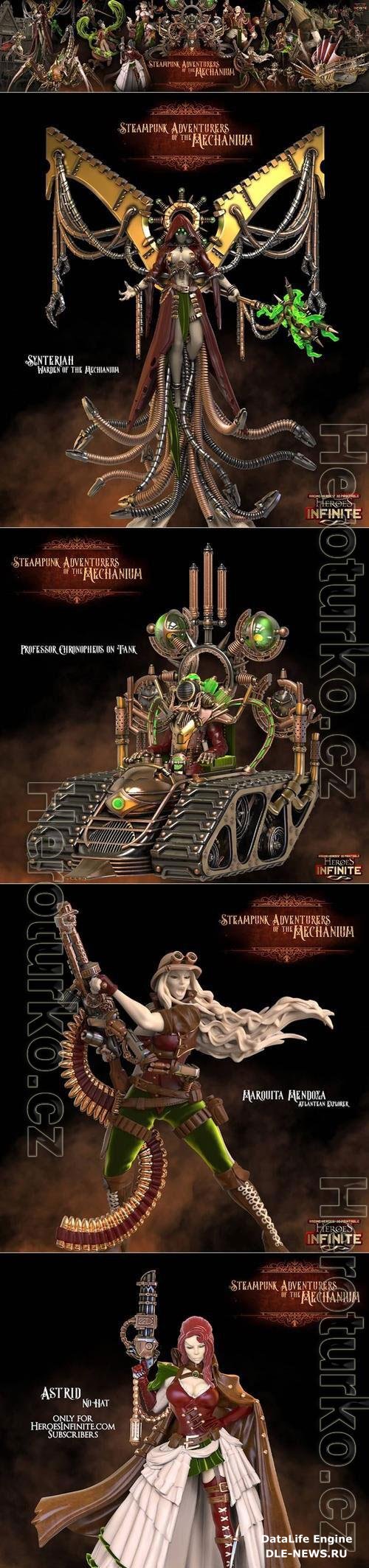 Heroes Infinite - Steampunk Adventurers of the Mechanium June 2022 3D Print