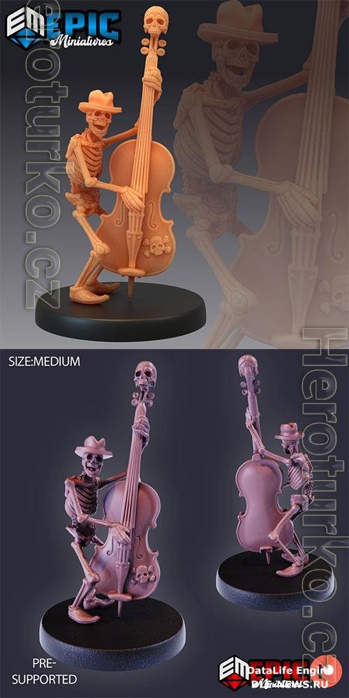 Skeleton Musician Double Bass 3D Print