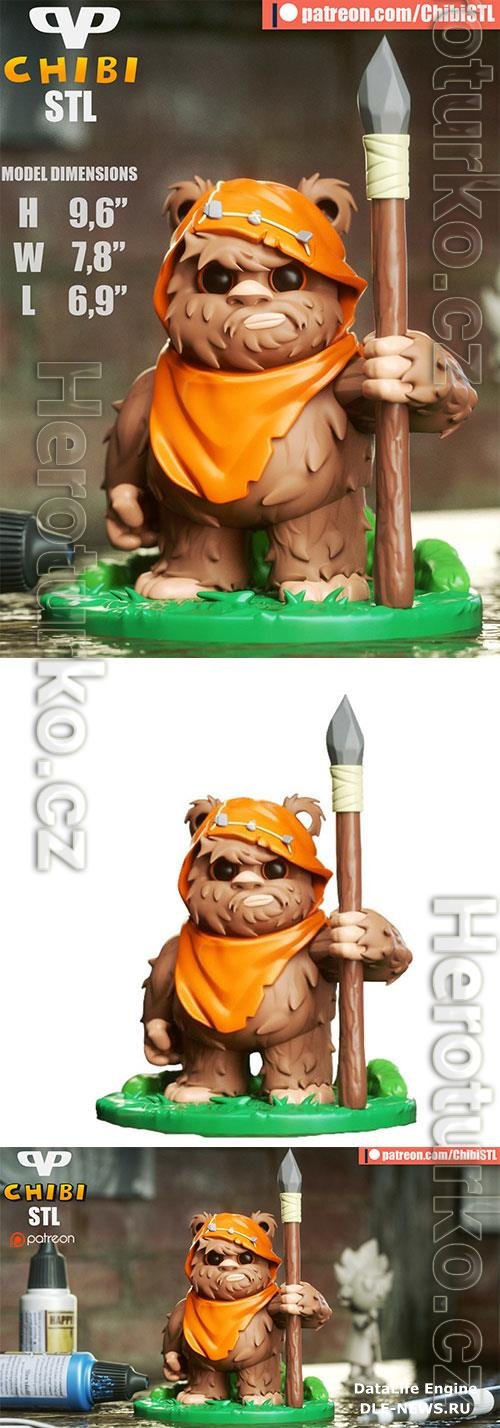 Ewok Chibi 3D Print