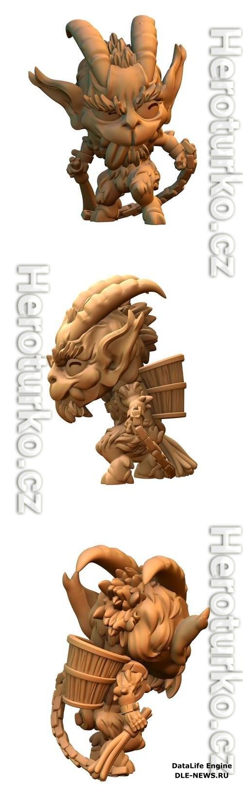 Krampus Chibi Miniature 3D Print