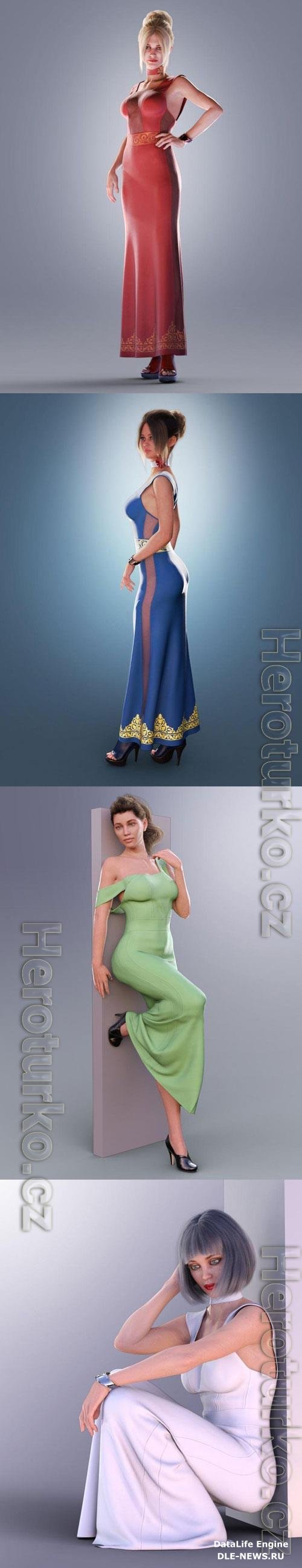 dForce COG Evening Dress for Genesis 8 Female(s)