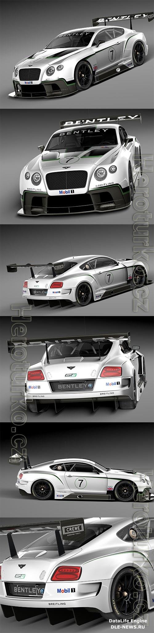 Bentley Continental GT3 2014 Race Car 3D Model