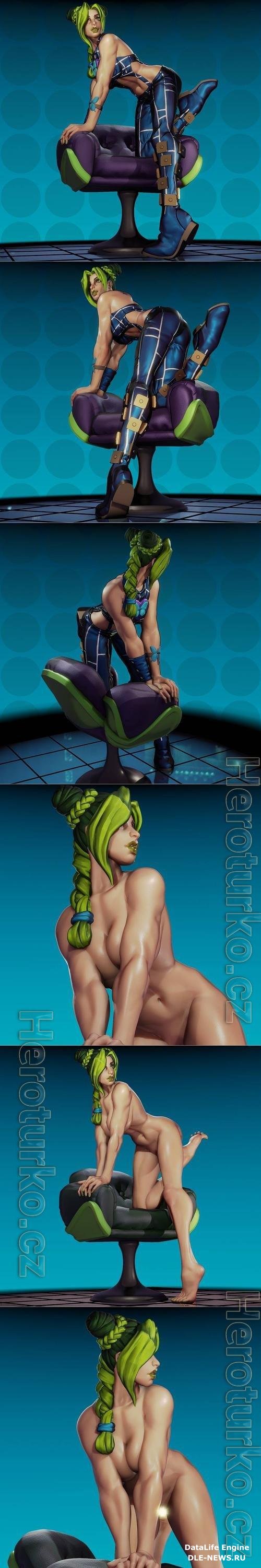Jolyne with uncensored nude version 3D Print