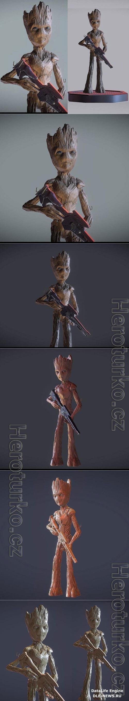 Teenage Groot Inspirited 3D Print