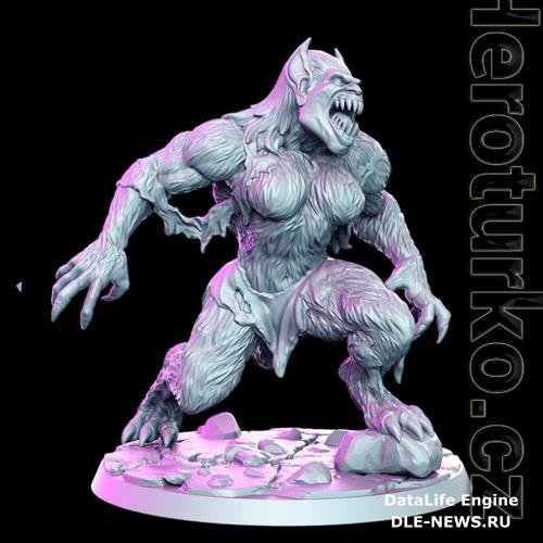 Female Werebeast 3D Print