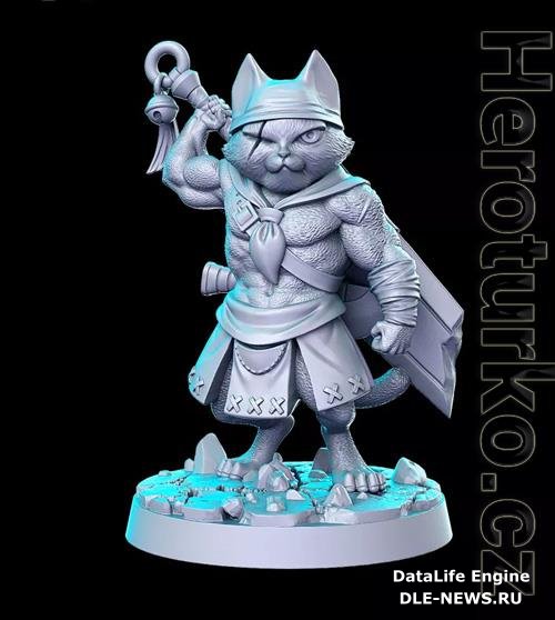 Morley (wandering cat-warrior) 3D Print