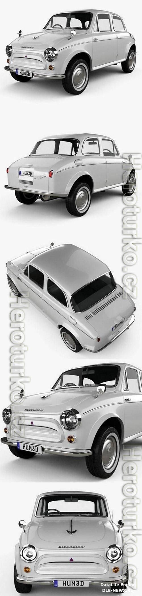 Fiat Mitsubishi colt 500 1960 3D Model