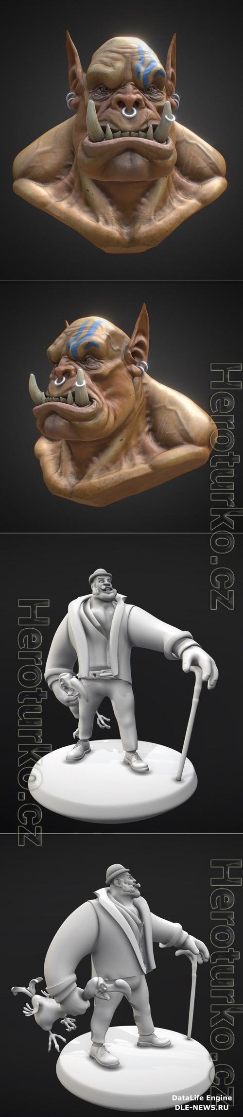 Orcish Bust and Mr Hyde 3D Print