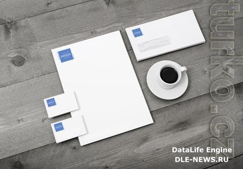 Corporate Identity Set Mockup with Coffee Cup on Wooden Table 1 187676756