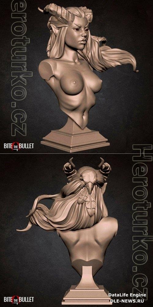 Lysera Anatomical Bust - Horned Woman 3D Print