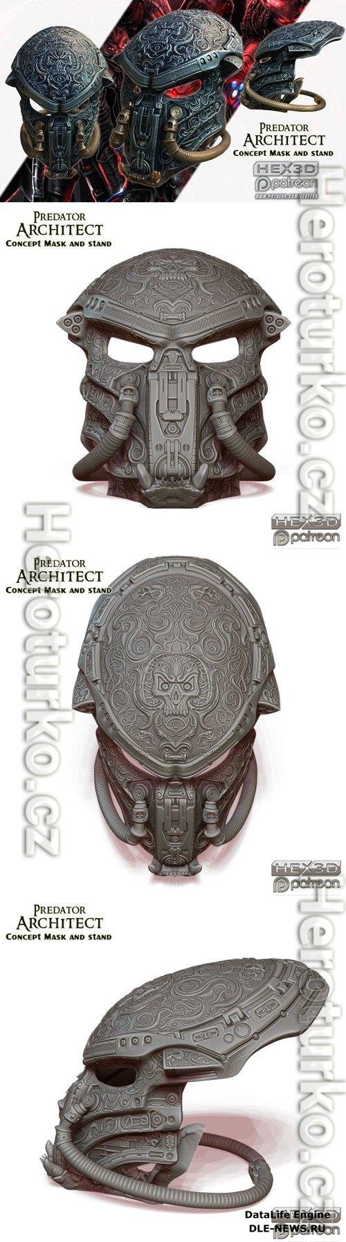 Predator Architect Concept Mask and Stand 3D Print