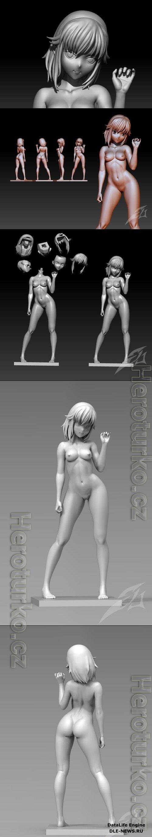 Anime Figure Sexy Girl 3D Print