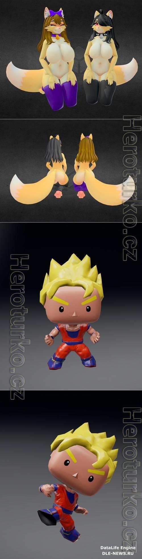 Mei VRChat Avatar and Super Saiyan Toy - Moises Moreno 3D Print