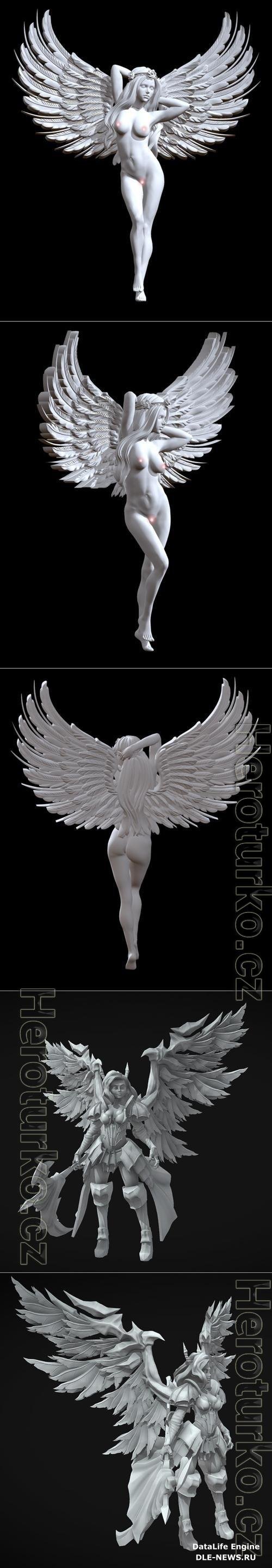 Girl Naked and Dark Angle 3D Print