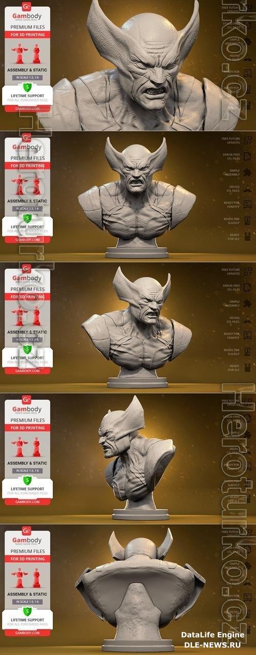 Wolverine Bust 3D Print