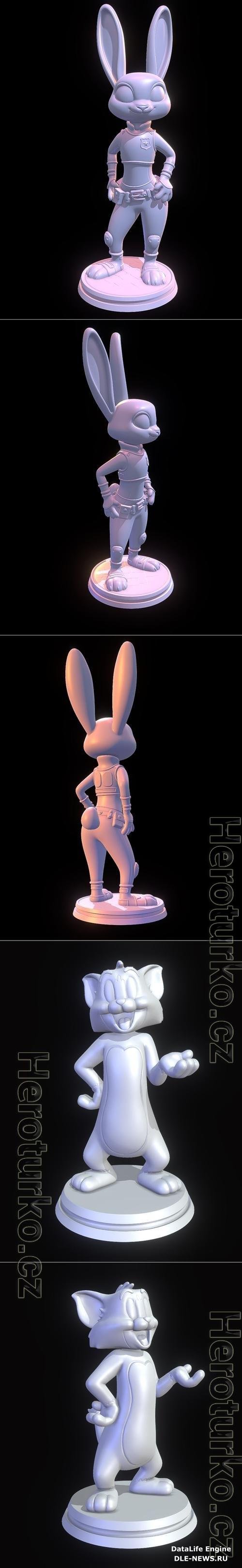 Judy Hopps - Zootopia and Tom - Tom and Jerry 3D Print