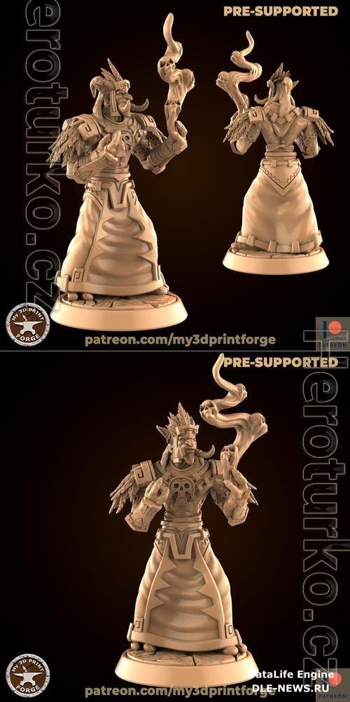 Tribe Troll Priest with Shadow Spell 3D Print