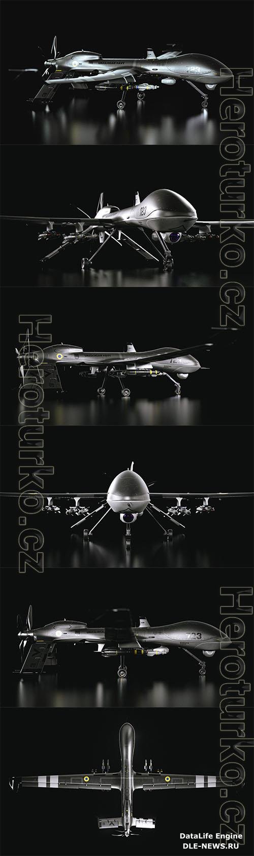 The General Atomics MQ-1 UAF SEAGULL 3D Model