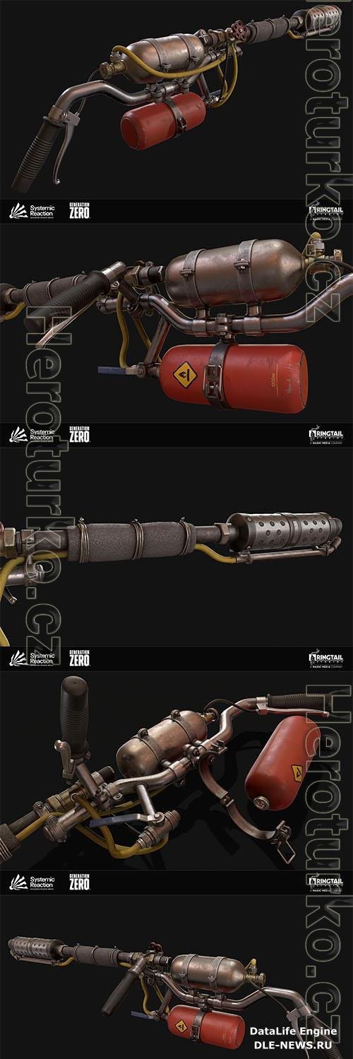 Makeshift Flamethrower 3D Model