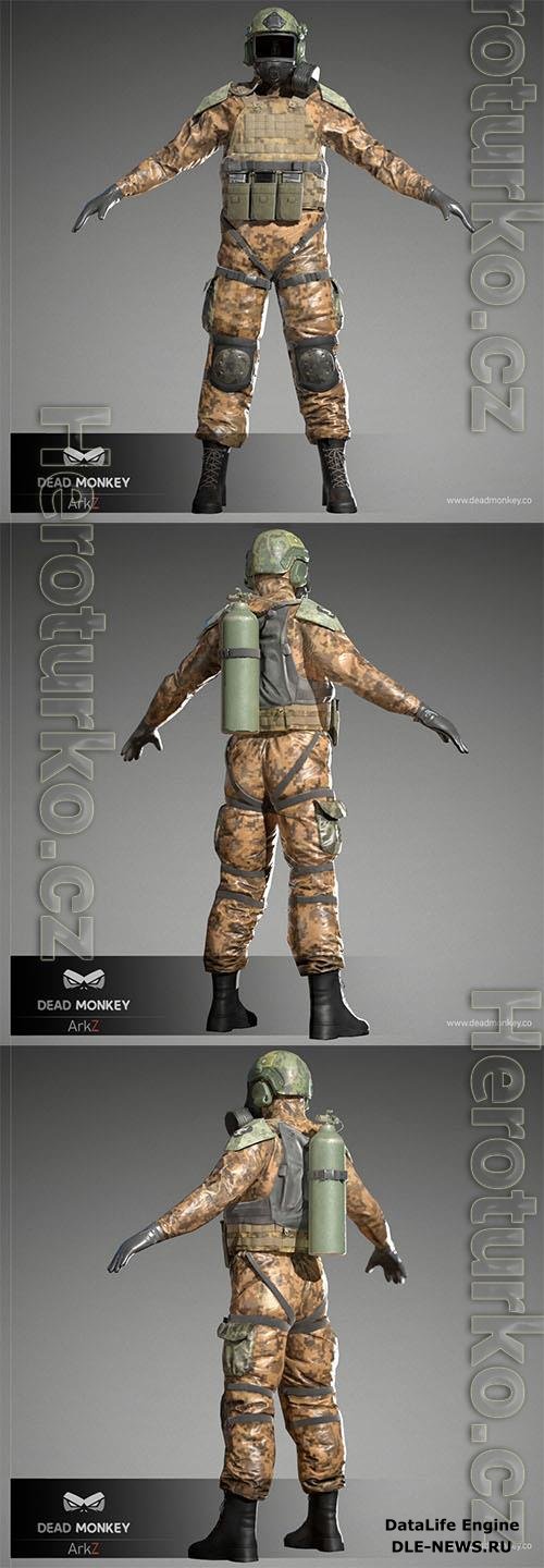 Hazmat Soldier 3D Model