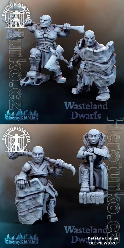 Wastland Dwarfs Female, Male 3D Print