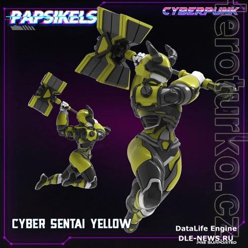 Cyber Sentai Yellow 3D Print