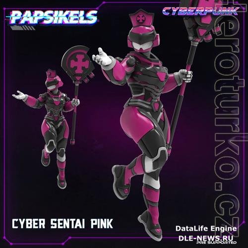 Cyber Sentai Pink 3D Print