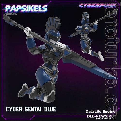 Cyber Sentai Blue 3D Print