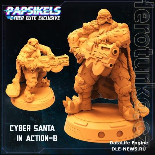 Cyber Santa Action  B 3D Print