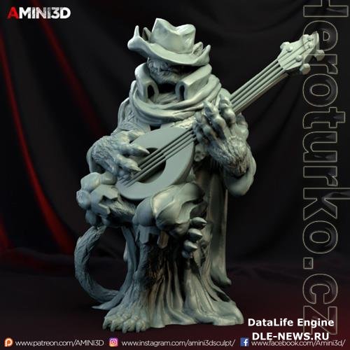 Tabaxi Bard 3D Print