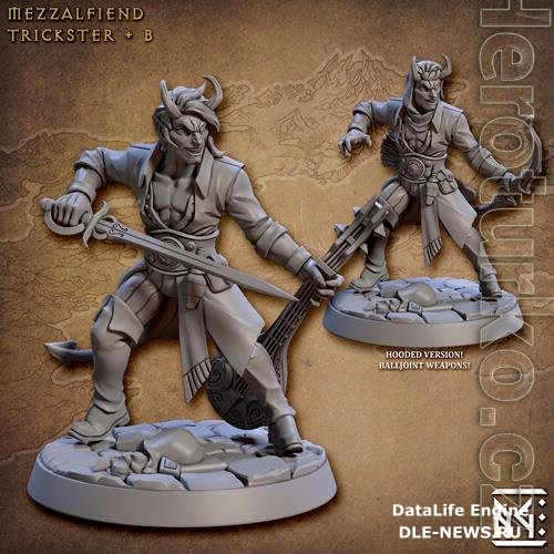 Mezzalfiend Trickster Male Bard B 3D Print