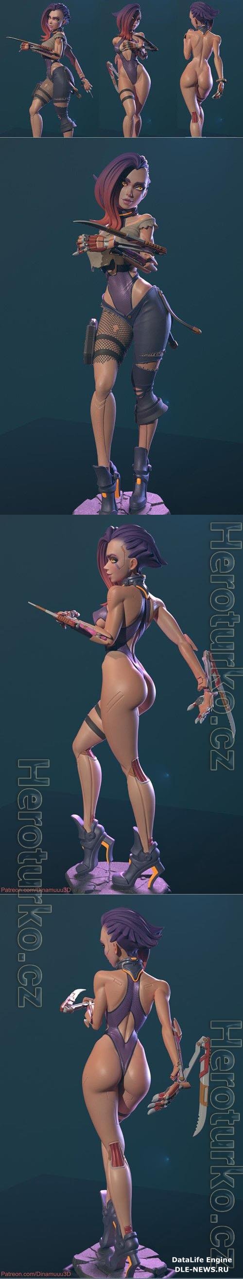 Cyberpunk Girl - Blossom 3D Print