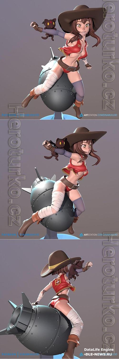 Megumin Explosion Nuke Rider 3D Print